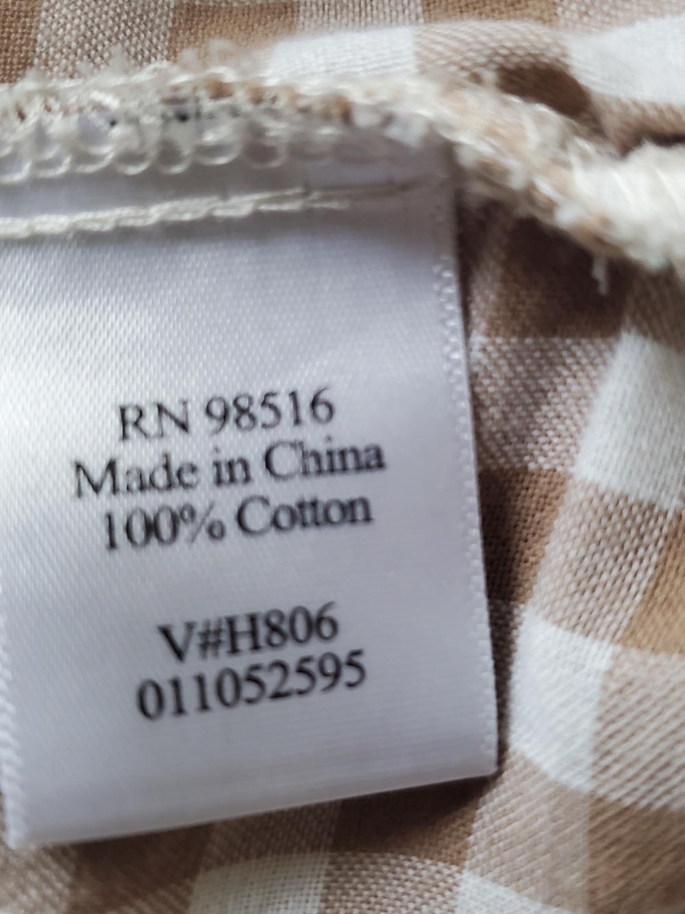 Coldwater Creek Brown and White Gingham Tie-Side Sleeveless Wrap Top Size L - Picture 4 of 7